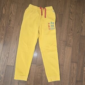 Nike Kids Yellow Sweat Jogger pants Size XL